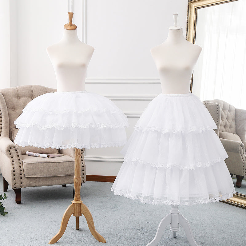 Manyiluo - White Elegant Lolita bustle white