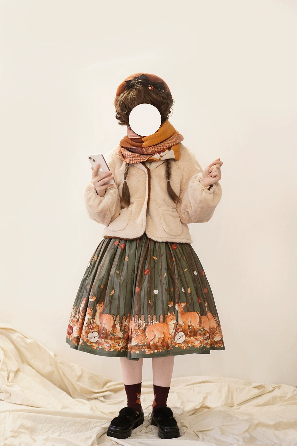 Miss Point~Fat Fox in the Forest~Elegant Lolita Skirt Detachable Chest Guard SK 37582:562372