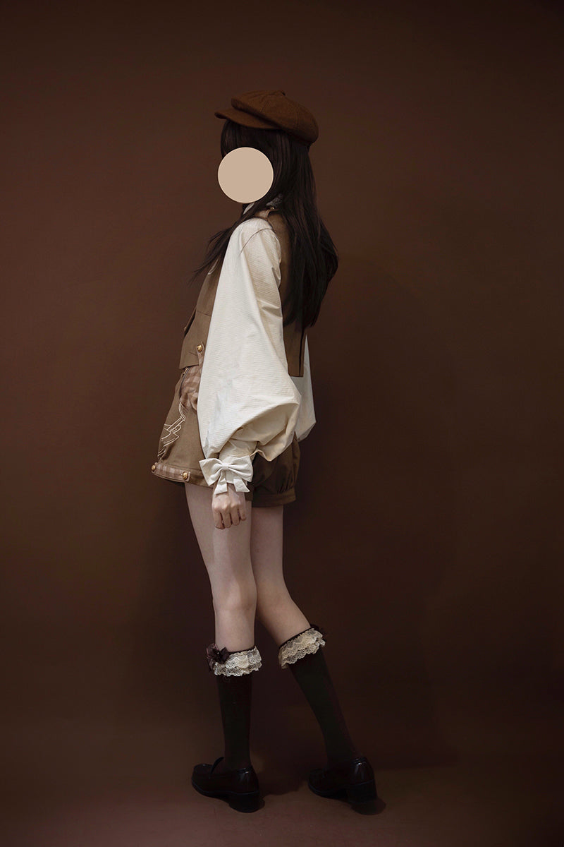 Steamed stuffed pig~Famous Detective Goose~Ouji Lolita Shorts Set