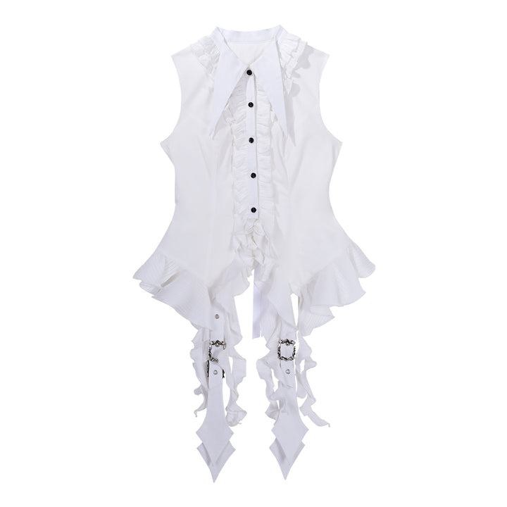 Designer's Gift~Shard Gem~Gothic Lolita Skirt Set with Sleeveless Shirt & Short Jacket Shirt Only S