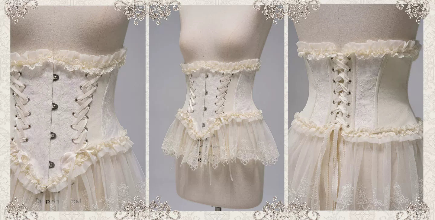 Clockwork Doll - Gothic Lolita Printed Dress, Lace & Bows 45186:839271