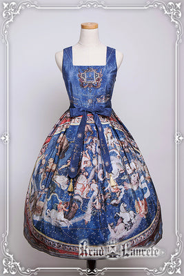 Krad Lanrete~Elegant Lolita Dark Blue Zodiac Print JSk Skirt S JSK1-normal waist 