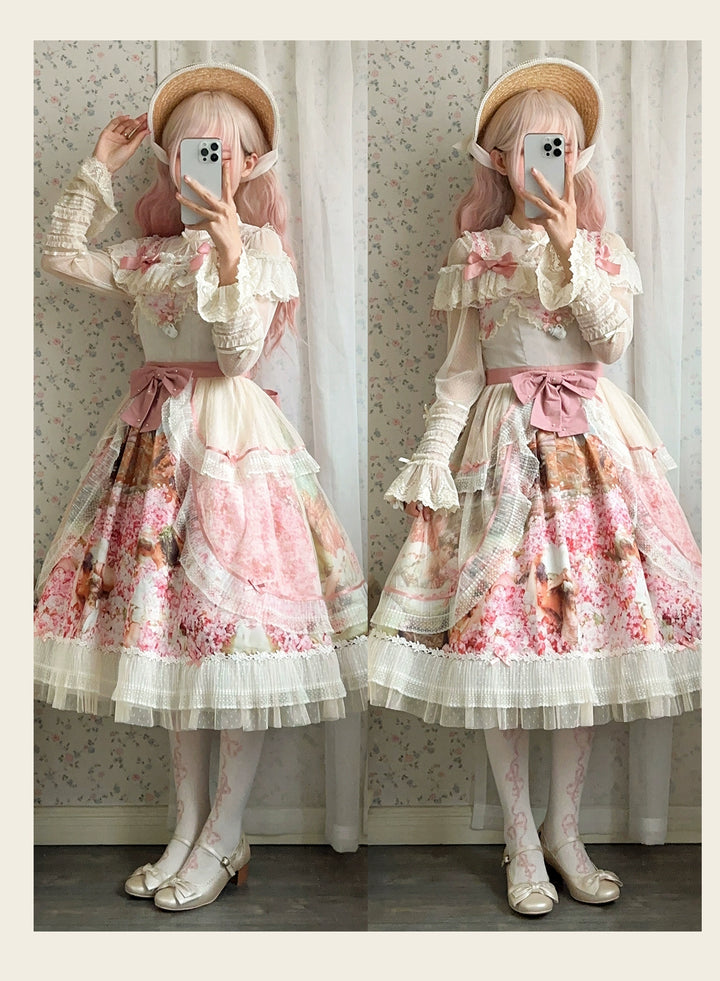 (BFM)Alice In Wonderland~Vintage Elegant Lolita JSK Dress Palace Style Summer Dress   