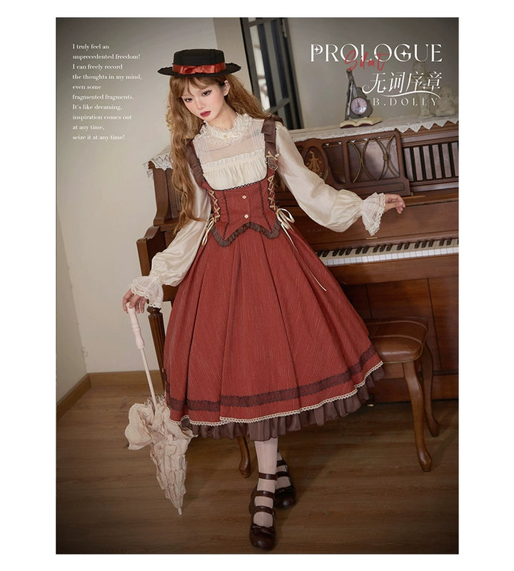 Baduoni~No Word Prologue~Classic Lolita JSK Suit Bust-supporting Dress