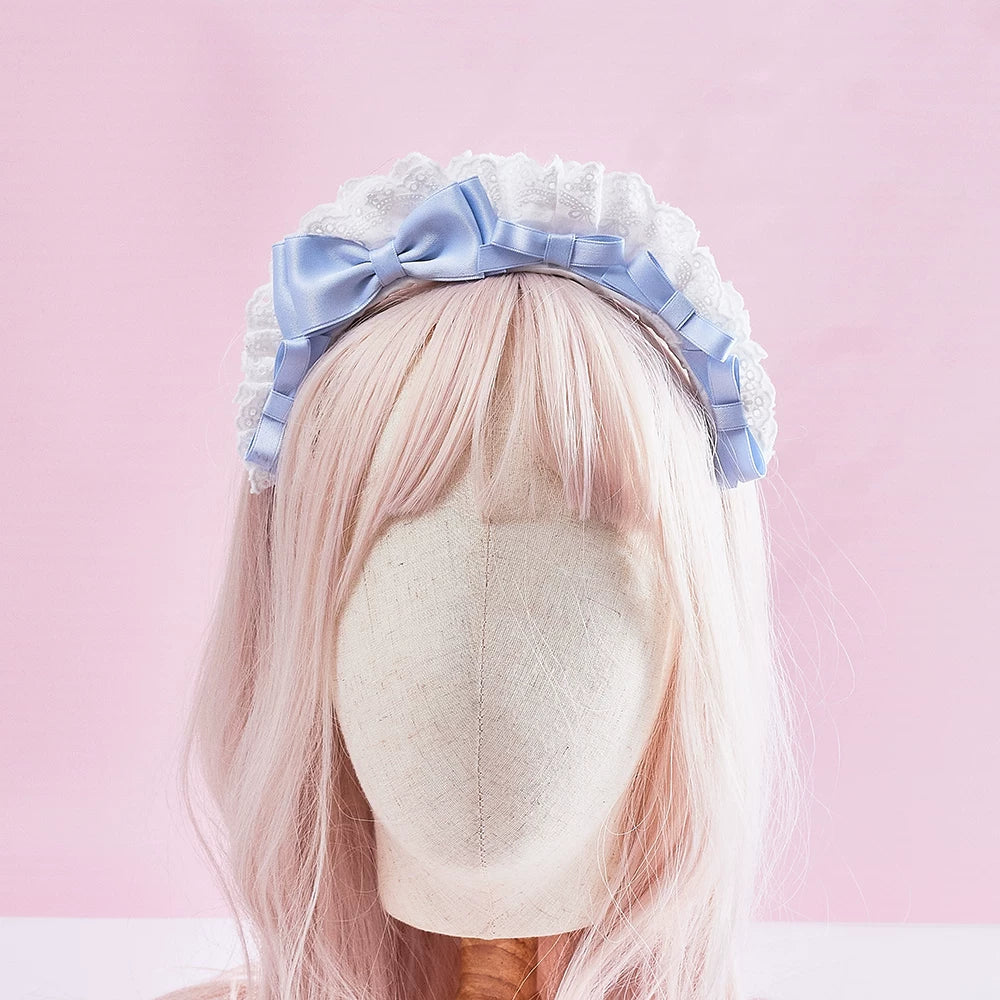 Kawaii Lolita Lace KC Multicolor a milk blue KC
