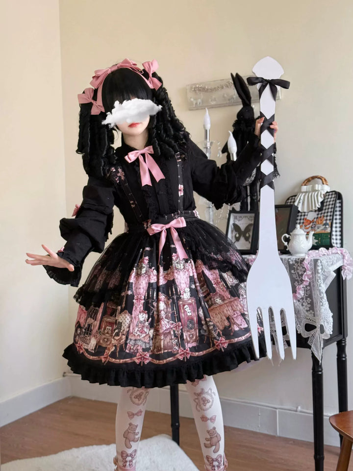 Uncle Wall Original~Missing Lamb Case~Gothic Lolita Dress Set with Sheep Prints 42971:760833