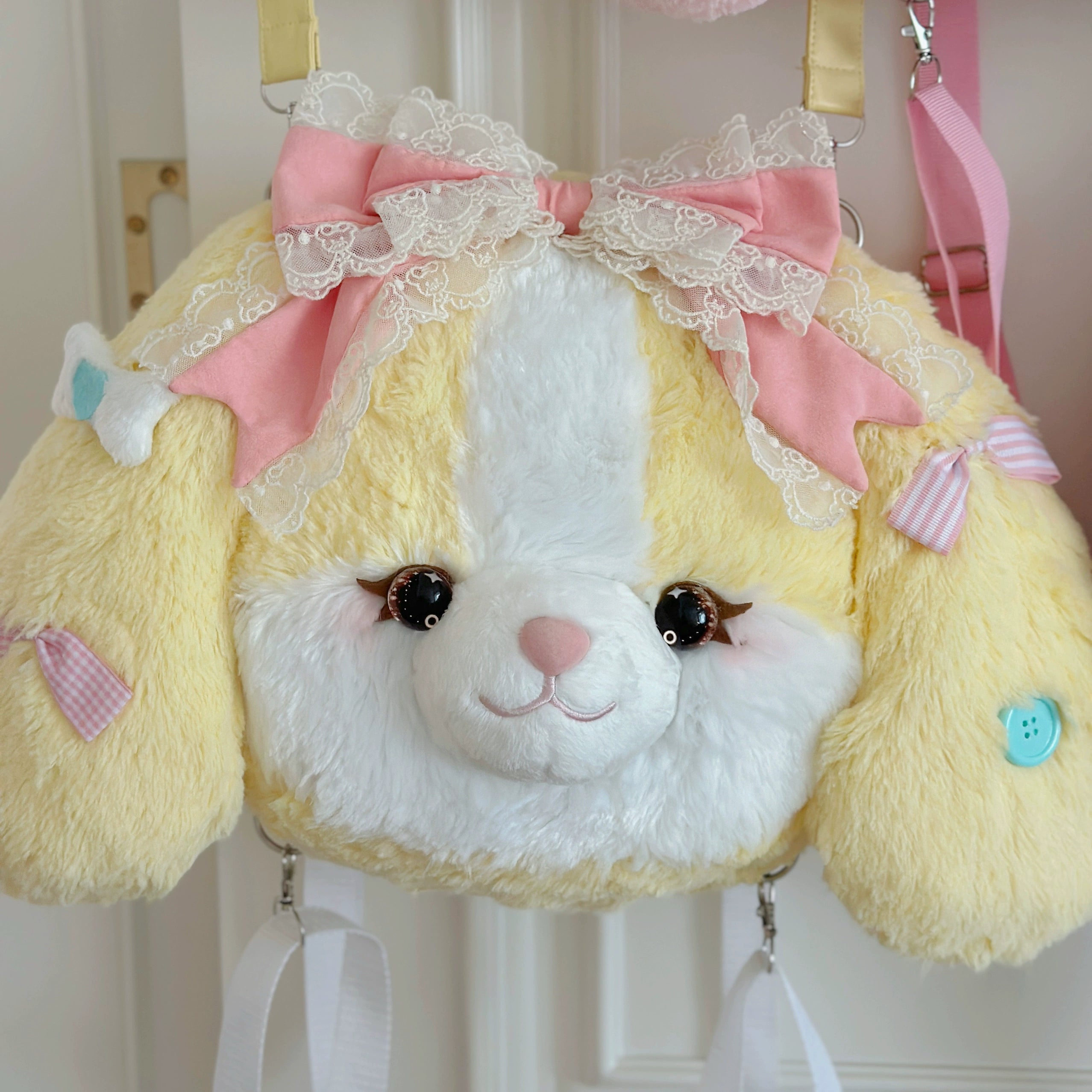 Mango Dango - Pakcoco - Kawaii Lolita Bag, Plush Backpack Pudding Beige