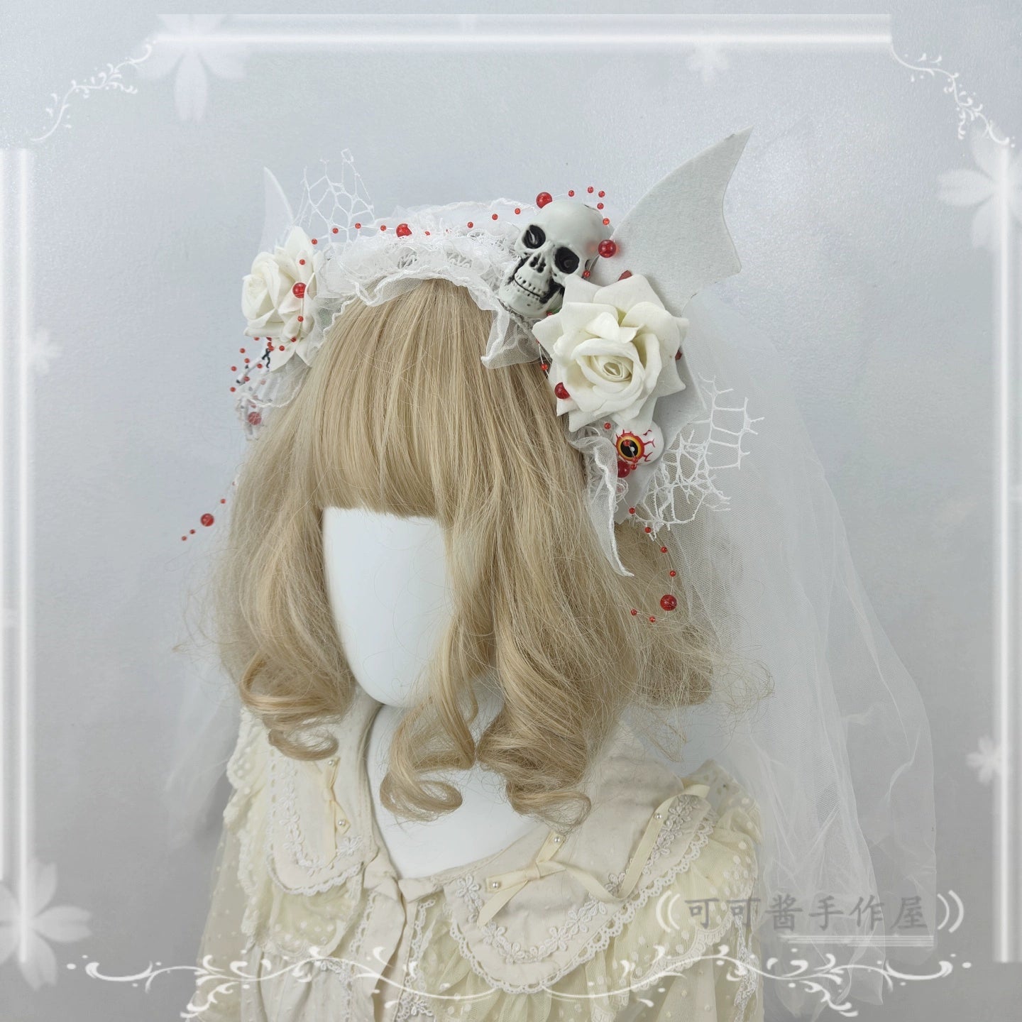 Cocoa Jam - Halloween Gothic Lolita Accessories, White Bride Style 43903:789531