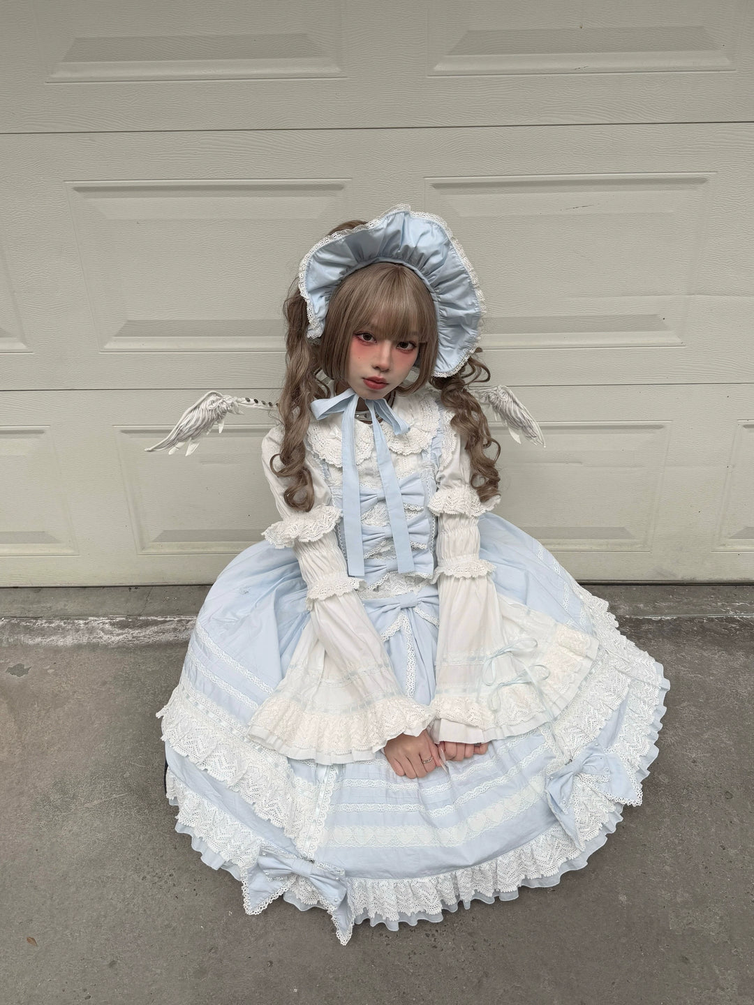 AerialCat~Layered Puffy~Old School Lolita JSK Cotton Vintage Cake Dress