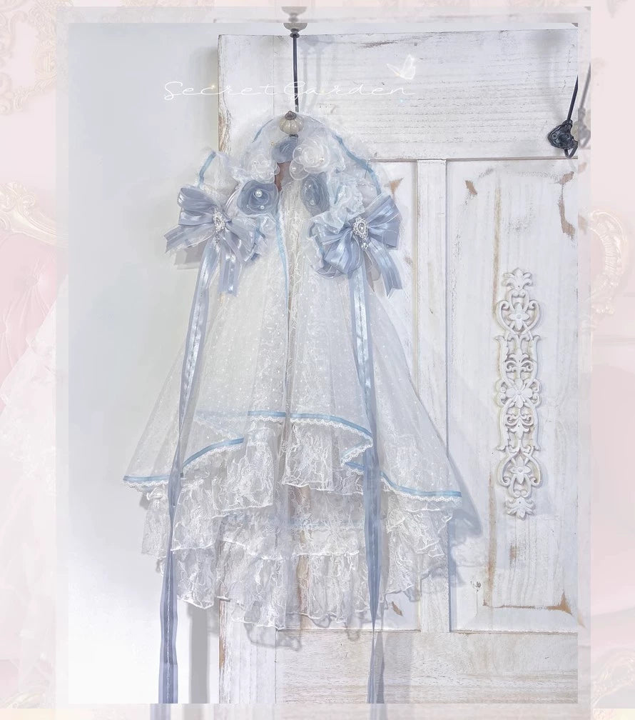 MieYe - Diana Rose - Bridal Lolita Dress Short Wedding OP with Accessories (F L M S XL) 41638:708666