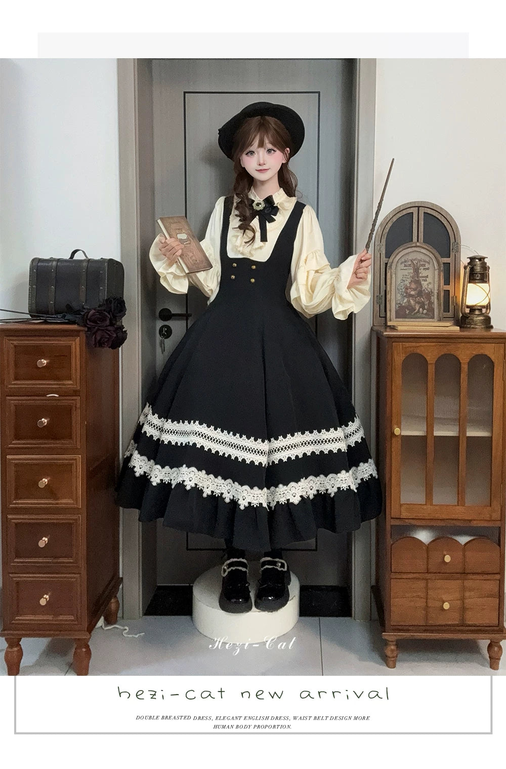 Hometown Autumn - Plus Size Classic Lolita Fake Two-Piece OP Dress 45667:857527