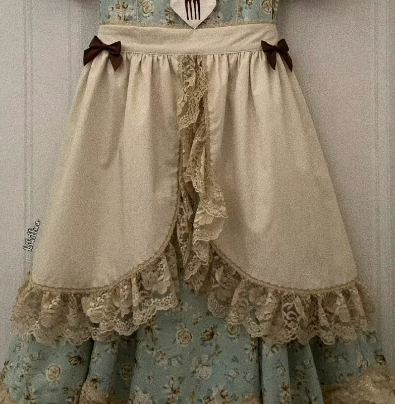 Wild Lotus Collection - Cotton Old School Lolita Dress, Floral Print (L M S XL XS) 45395:850794