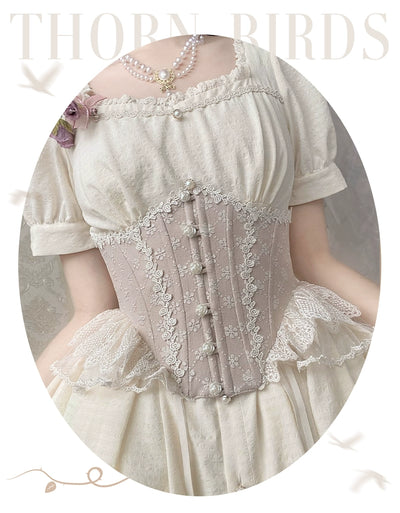 Urtto~Thornbird~Elegant Lolita Corset Fishbone Lolita Waist Cincher   
