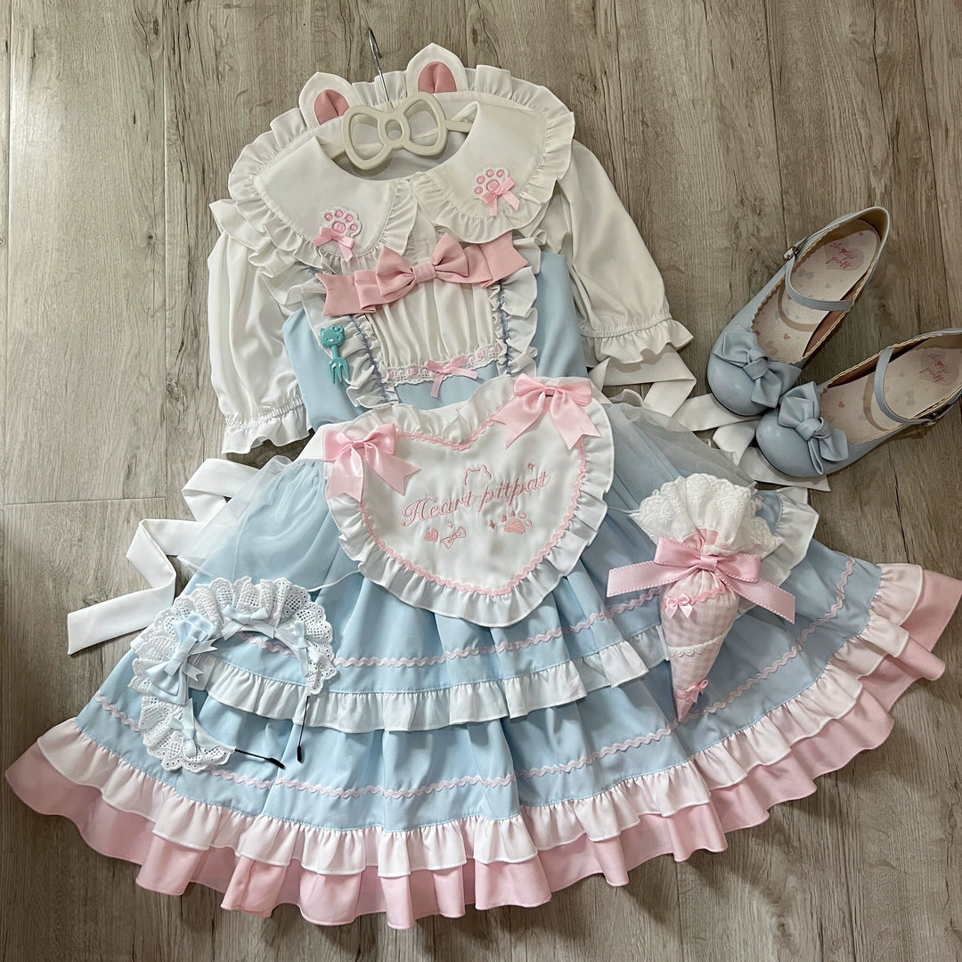 Sugar Girl~Cat Ear Tale~Sweet Lolita Jumper Dress Suspender Dress   