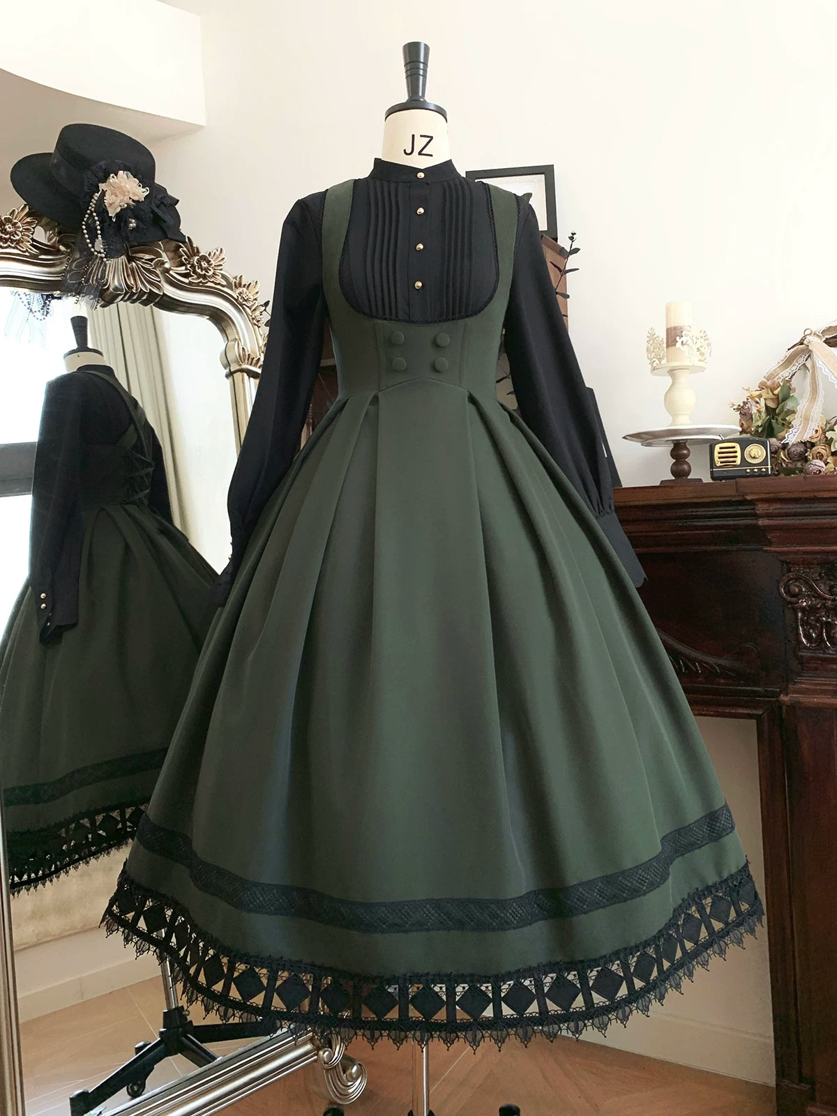 Serenade - Bust-Supporting Elegant Lolita JSK Dress, Three Length Styles 44419:807379