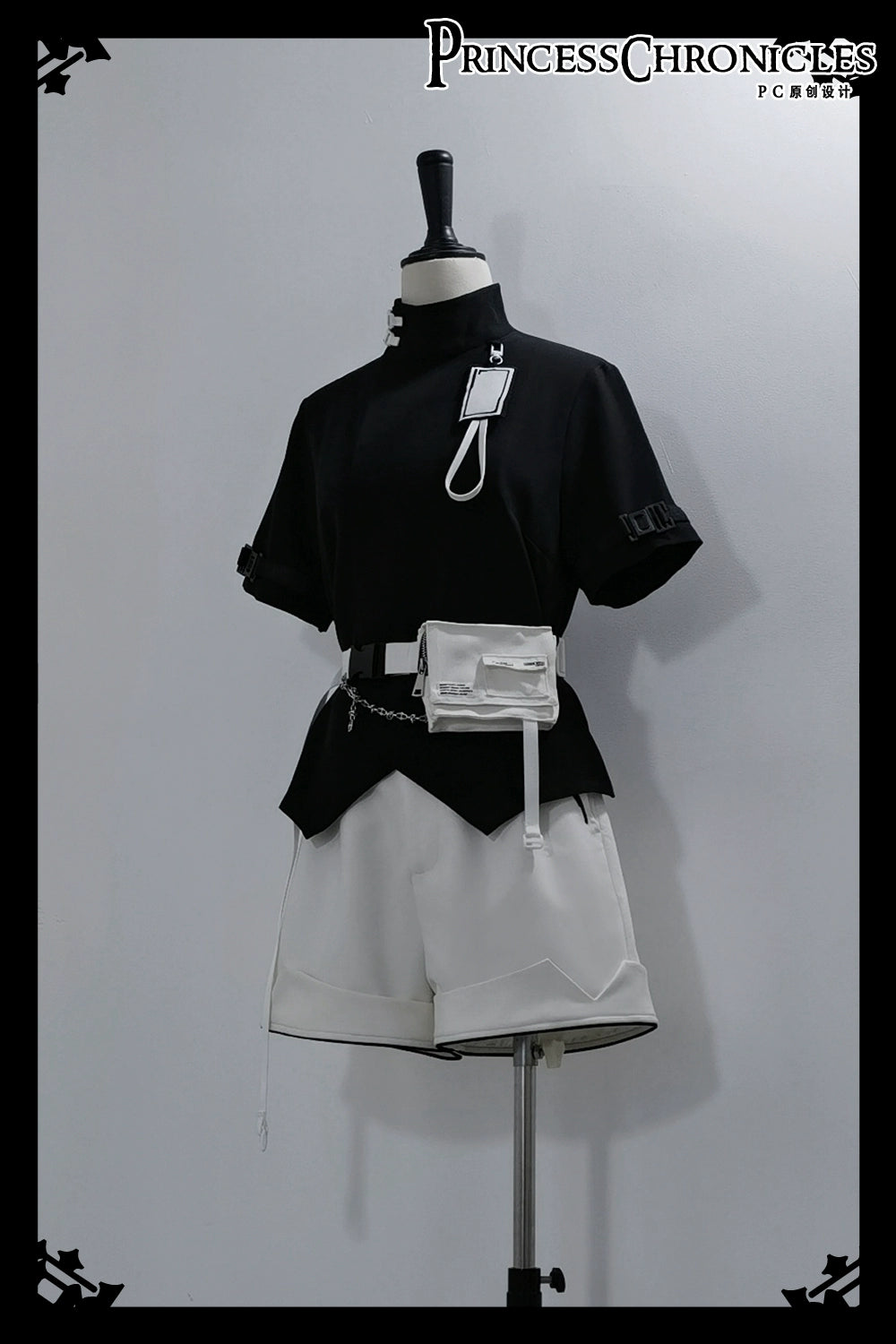 Princess Chronicles - White Cat - Futuristic Style Cool Lolita Pants Suit With Cat Ear Coat 39562:628504