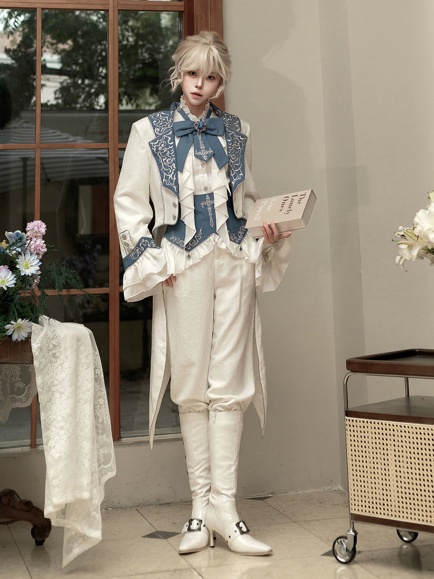 Your Princess - Lunar Paladin - Embroidered Ouji Lolita Tailcoat Set