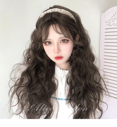 Alicegarden~Daily Lolita Long Curly Brown Wig   