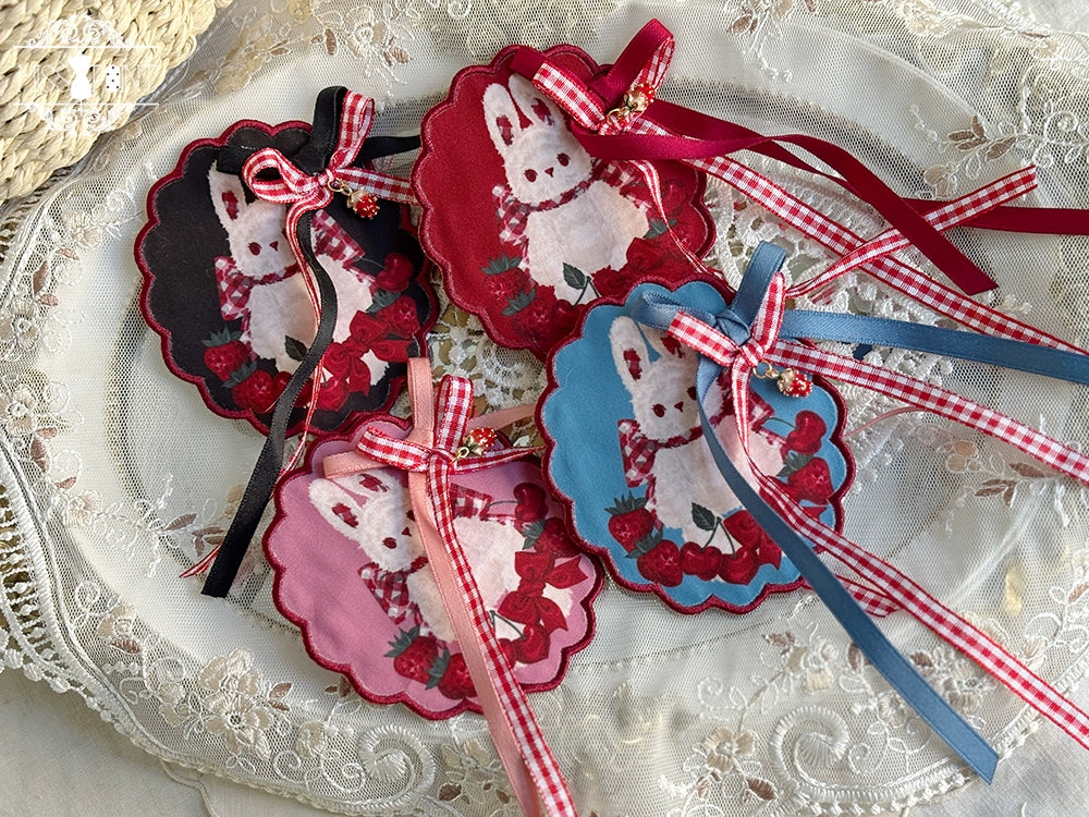 Miss Point - Forest Berry Bunny - Classic Lolita Accessory Cute Rabbit BNT KC and Brooch Blue Rabbit Dual-Use Brooch Only