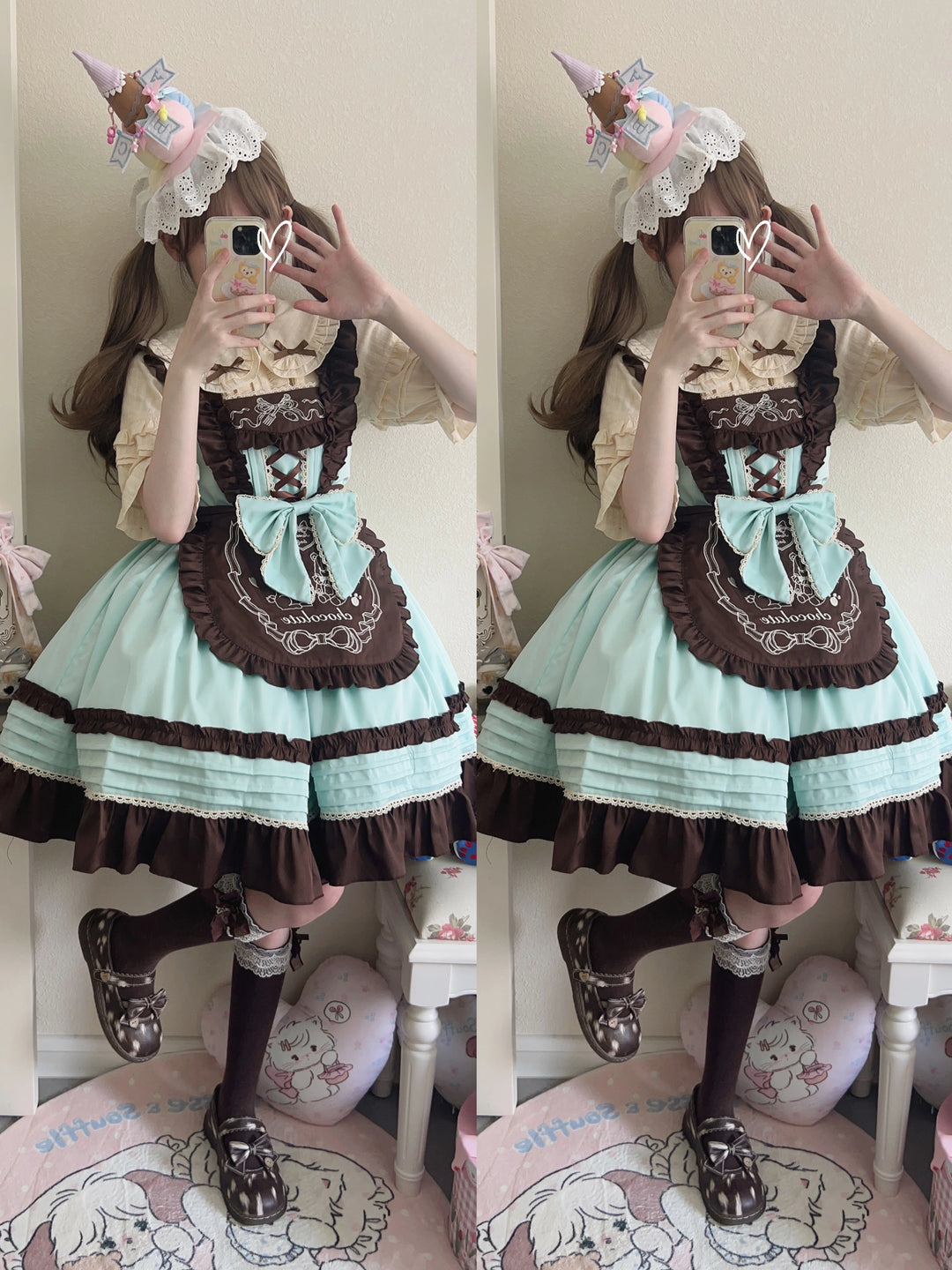 Sugar Girl~Sweet Layered Cake~Sweet Lolita JSK with Detachable Apron