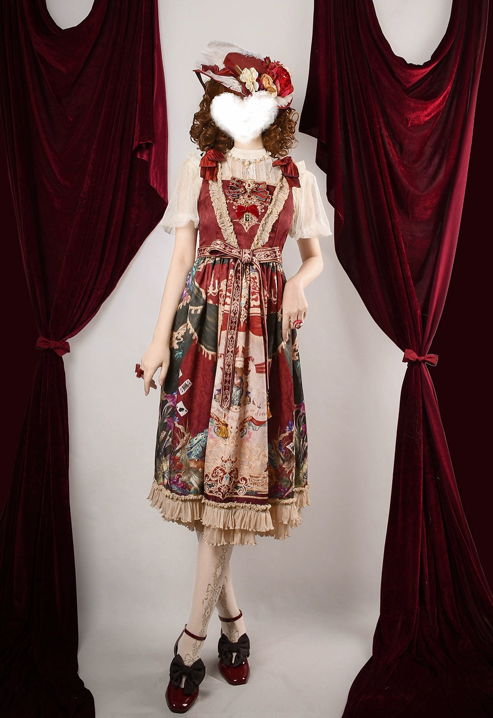 Miss Point~Kaleidoscope~Retro Lolita Dress Oil Painting Print JSK Dress Customized 35394:488316