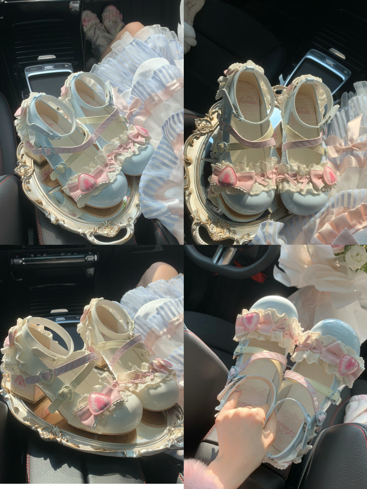 Aimee - Strawberry Limited 2.0 - Sweet Lolita Mary Jane Heel Shoes 43421:776147