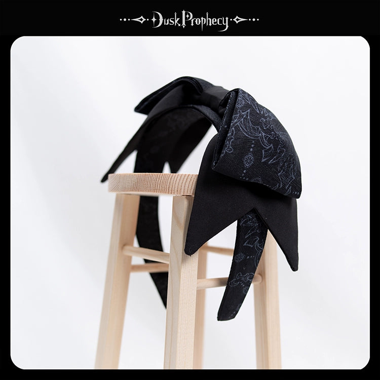 DuskProphecy - Coccyx - Elegant Lolita Hair Accessories Set Multicolors black KC