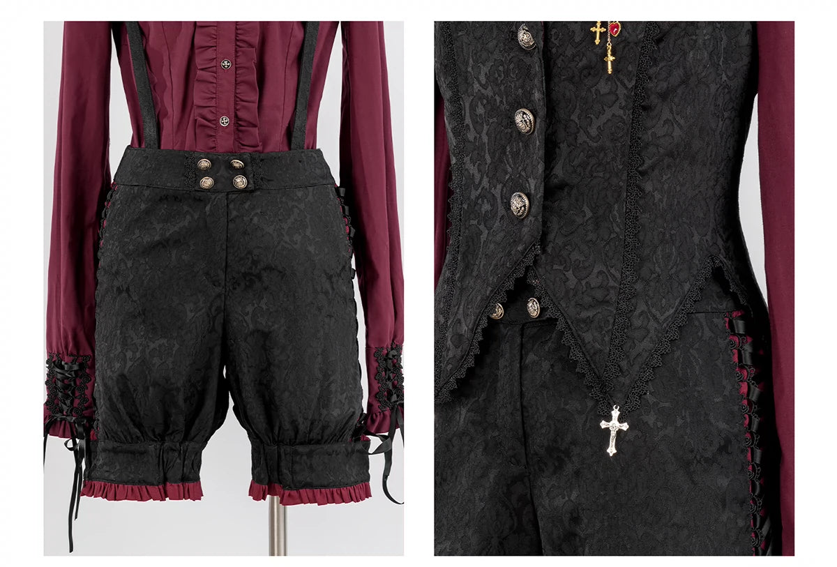 (BFM)Luna Planetarium~Evil Fang~Gothic Lolita JSK Suit Ouji Lolita Shorts Suit 36838:531840