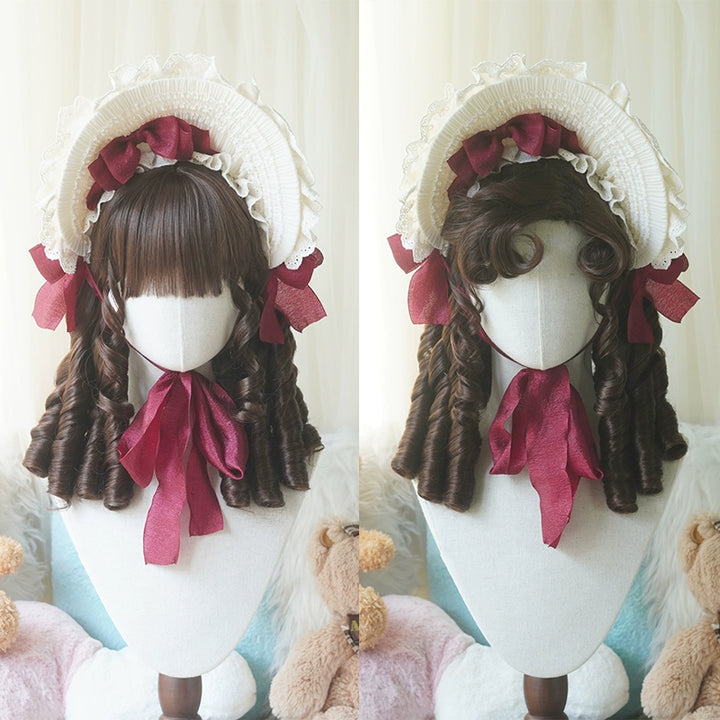 Imperial Tea~Retro Lolita Wig Short Roman Curl Hairpiece