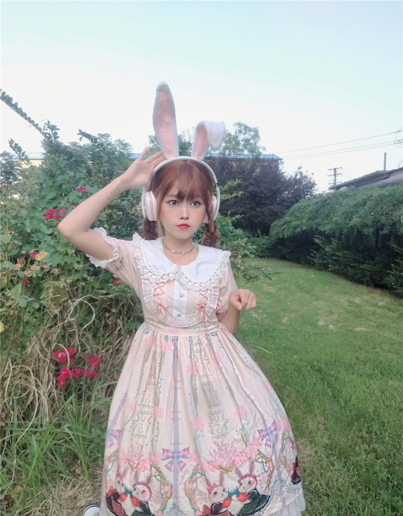 Niu Niu~Picnic bunny girl~Plus Size Sweet Lolita Dress   