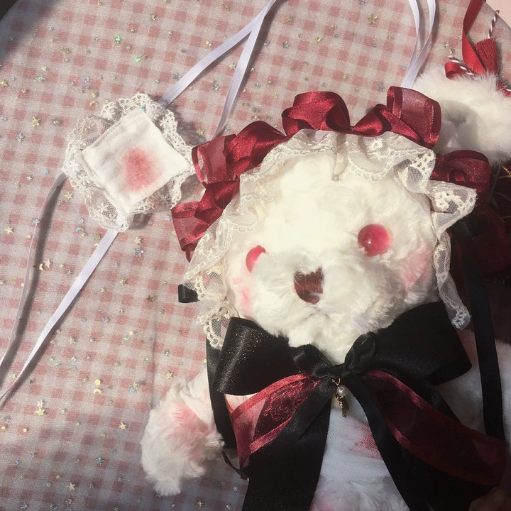 (BFM)Chestnut Lolita~Gothic Lolita Bag Dark Bloody Bear Bag