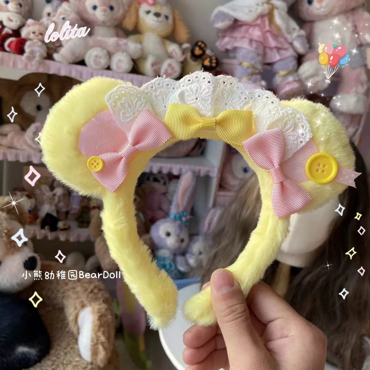 Bear Doll~Kawaii Lolita KC Sweet Butterfly Bow Lolita Headband 36048:508888