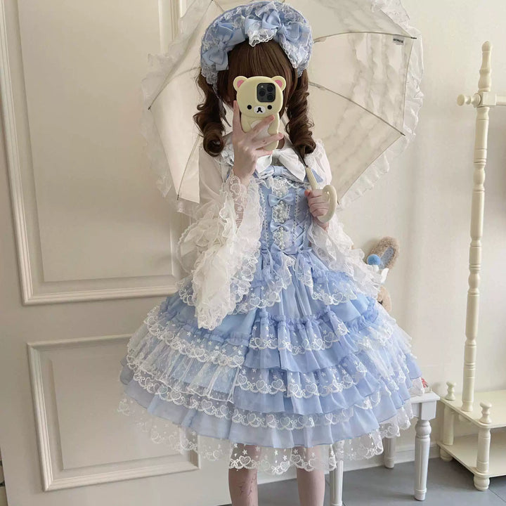 Sugar Girl~Love Overture~Sweet Lolita Blouse Princess Sleeves Lolita Shirt   