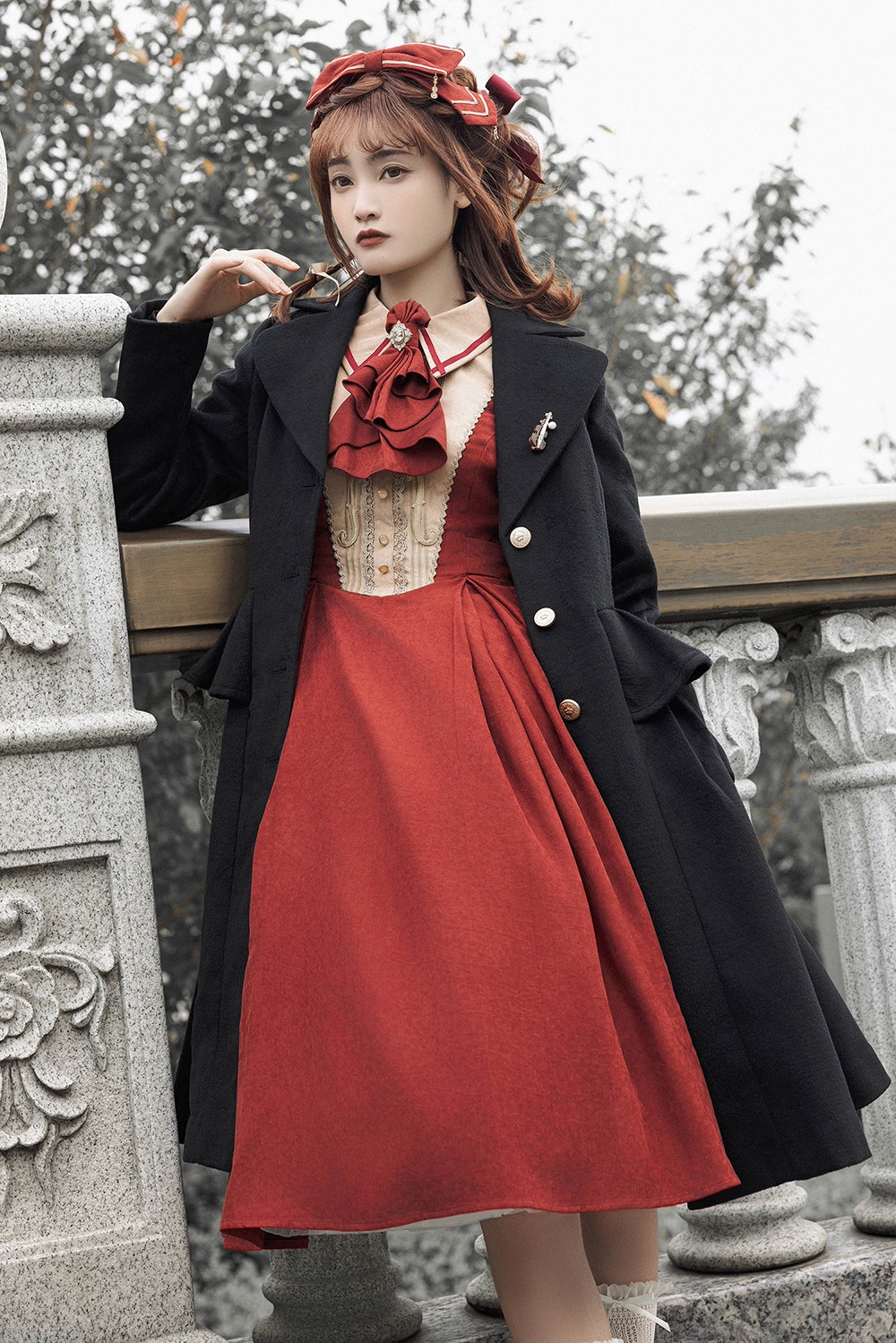 Miss Point~Golden Movement~Elegant Lolita OP Dress Long Sleeve Customized   
