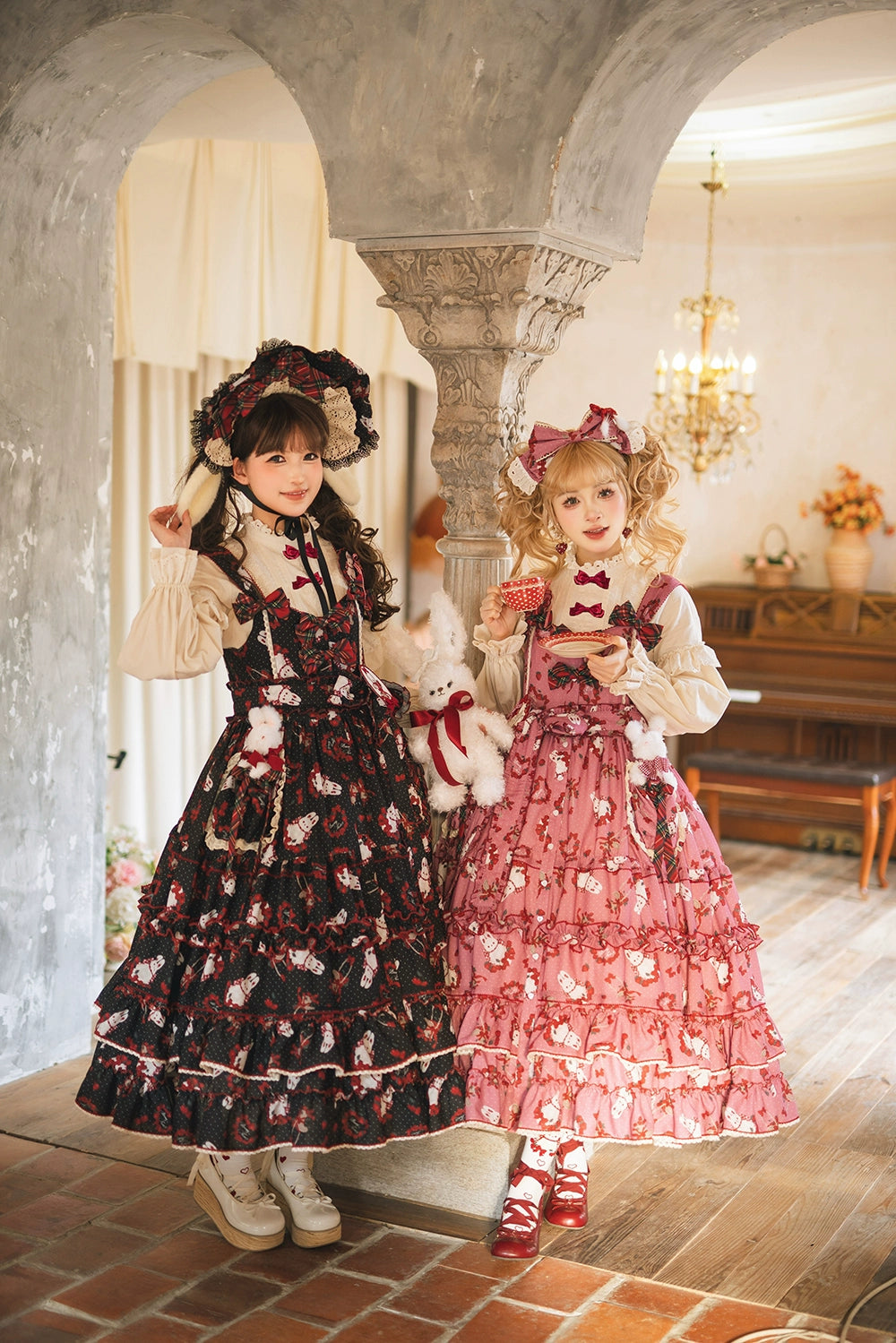 Miss Point~Forest Berry Bunny~Sweet Lolita JSK Elegant Bunny Print Dress