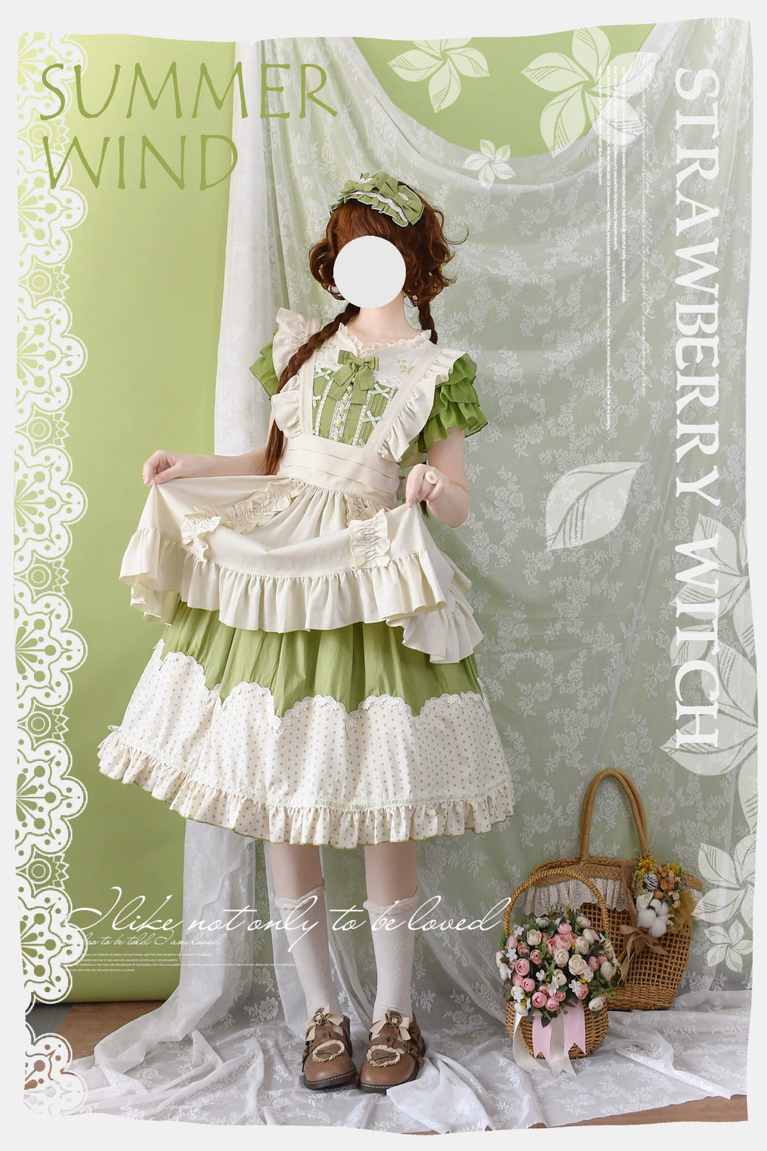 Strawberry Witch~Summer Breeze~Sweet Lolita OP Embroidery Daily Lolita Dress   