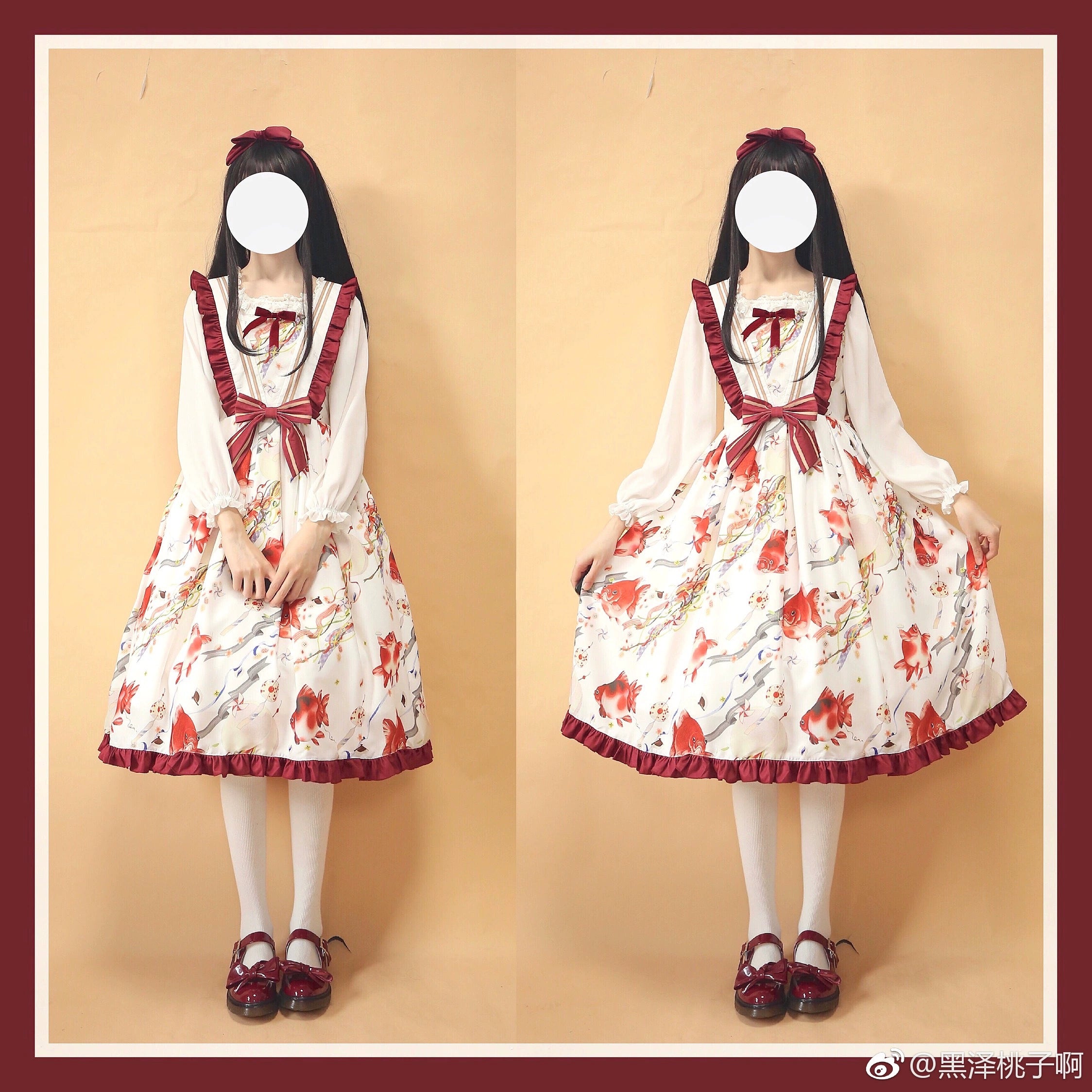 Southern Cross~Fishball Type 2 Fly Sleeve JSK Print Lolita Dress – 42Lolita