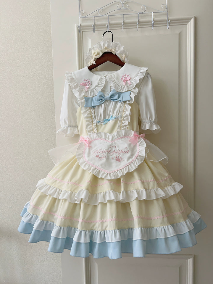 Sugar Girl~Cat Ear Tale~Sweet Lolita Jumper Dress Suspender Dress   