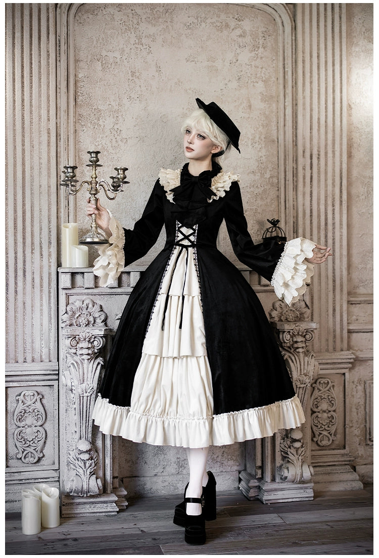 The Nutcracker - Winter Classic Lolita OP Dress, Front Opening 44385:806450