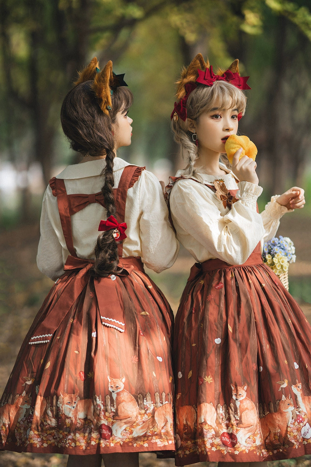 Miss Point - Fat Fox in the Forest - Elegant Lolita Skirt Detachable Chest Guard SK