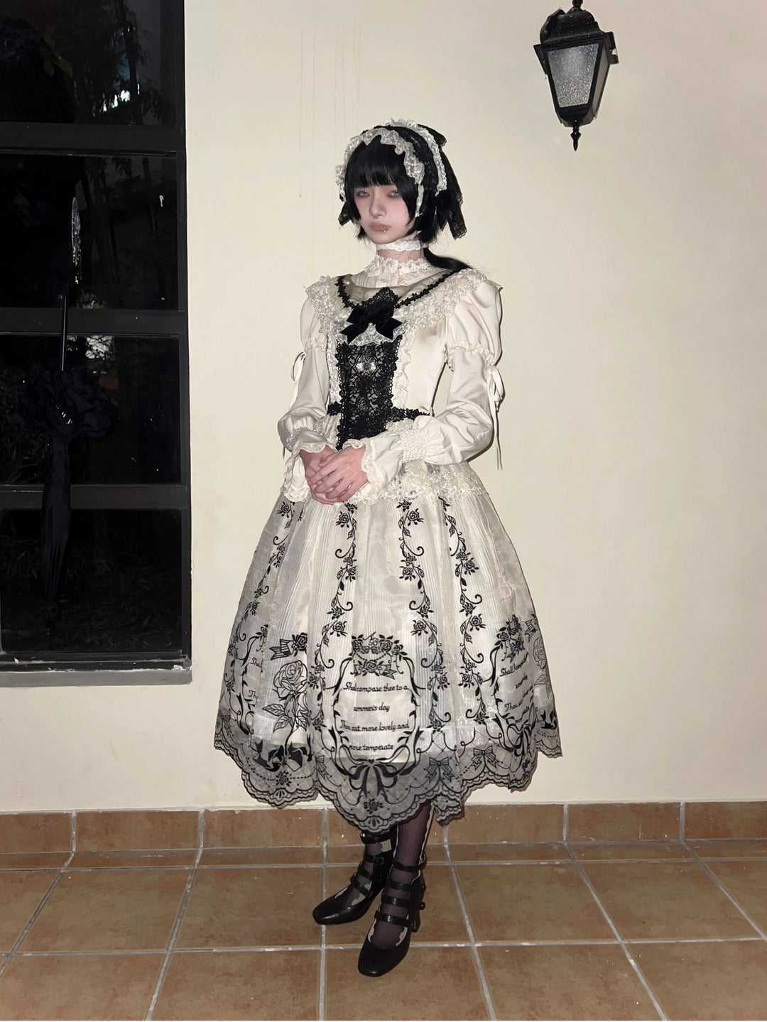 AuroraBorealis~Moonshadow~Gorgeous Wedding Lolita Dress Set Embroidered JSK SK and Bodice