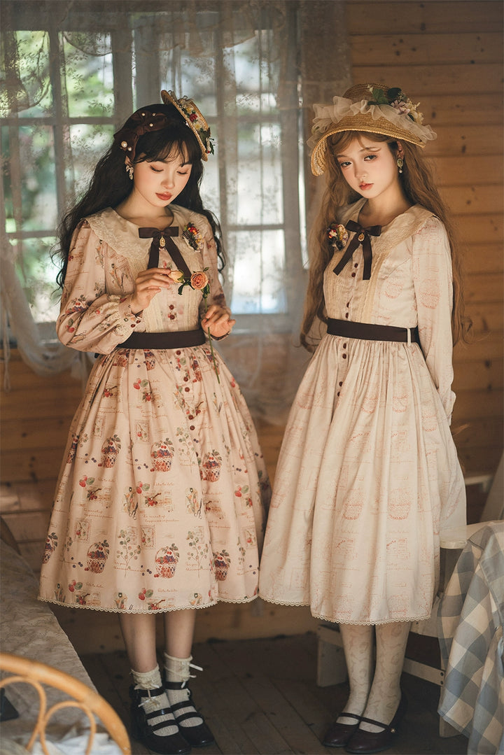 (Buyforme)Miss Point~Forest Lolita Lantern Sleeve OP Casual Dress 29482:341970