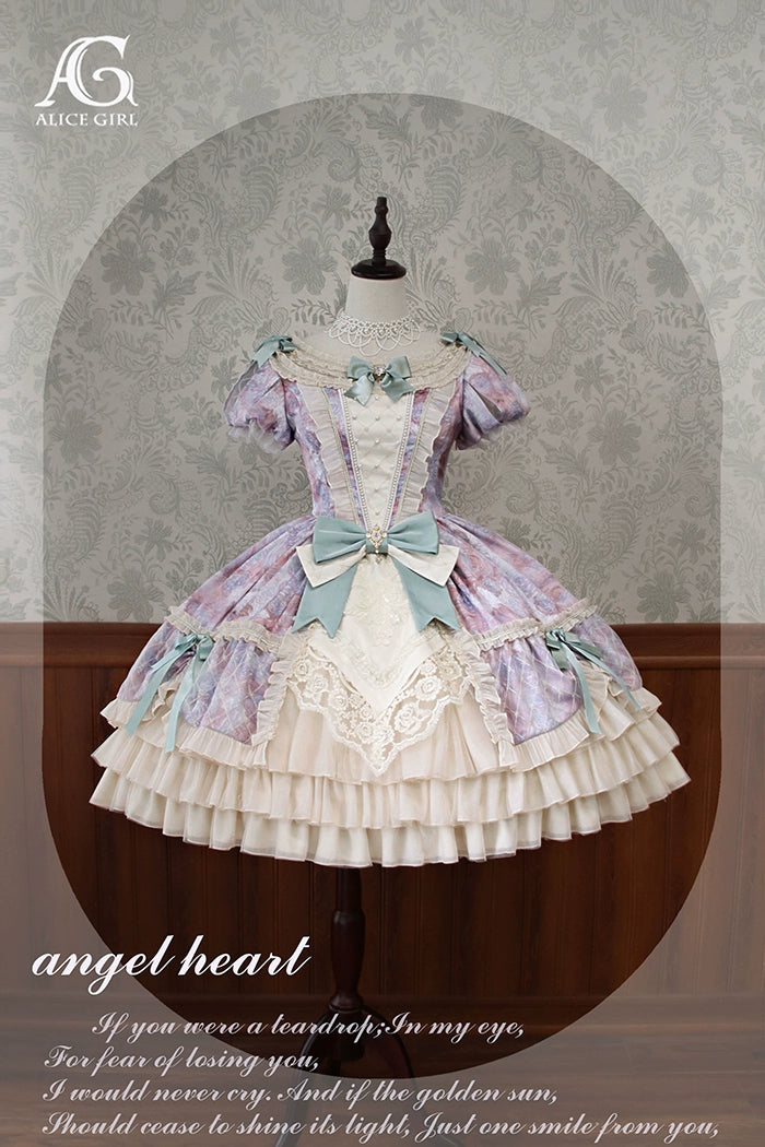 Alice Girl - Angel Heart - Sweet Lolita OP Dress, Tiered Ruffles (L M S XL XS) 43630:781624