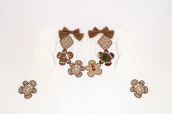 Babyblue~Bear Honey~Sweet Lolita Accessory Gingerbread Man Design Gingerbread Man Apron Only  