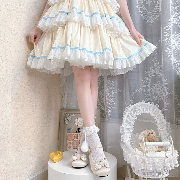 Dolly Doll~Little Fat Ding~Sweet Lolita Shoes Low Heel Round-toe Shoes   