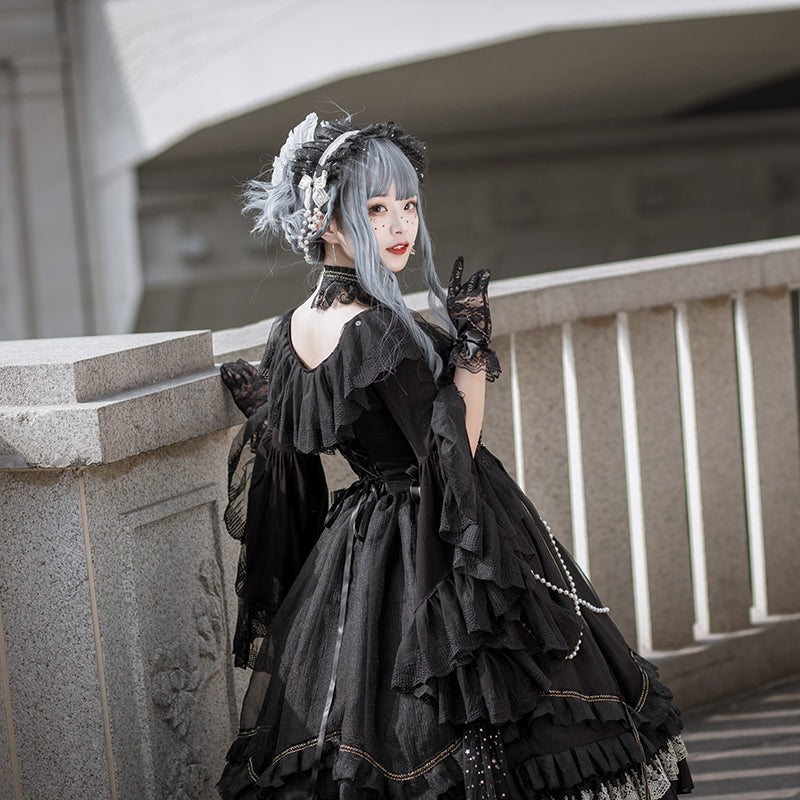 (Buyforme)Fairy Tales~Fate Quartet Bridal Lolita Gothic Accessories Blouse   