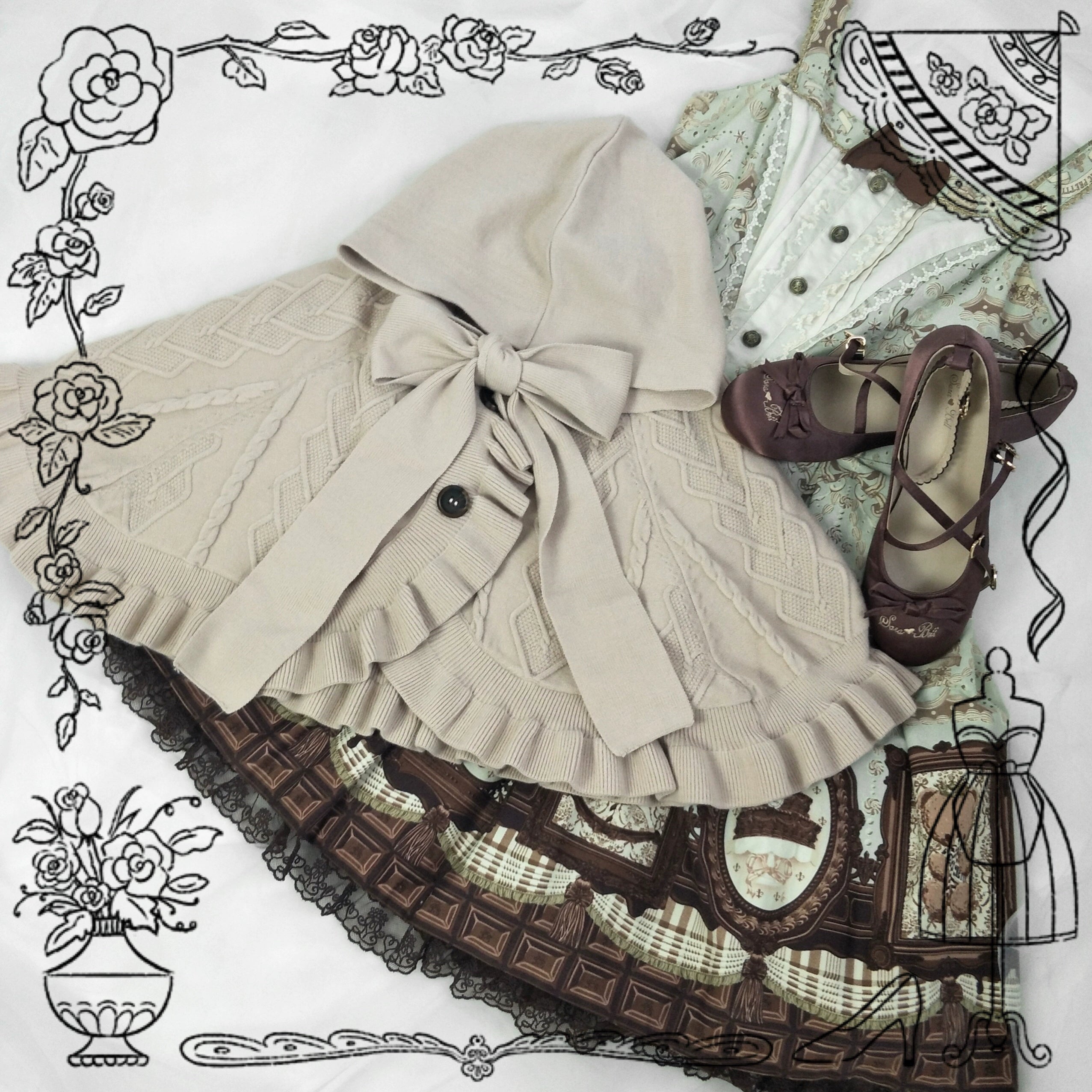 Sara Bell~Little Red Riding Hood~Sweet Lolita Thick Chirstmas Cloak 22398:318944
