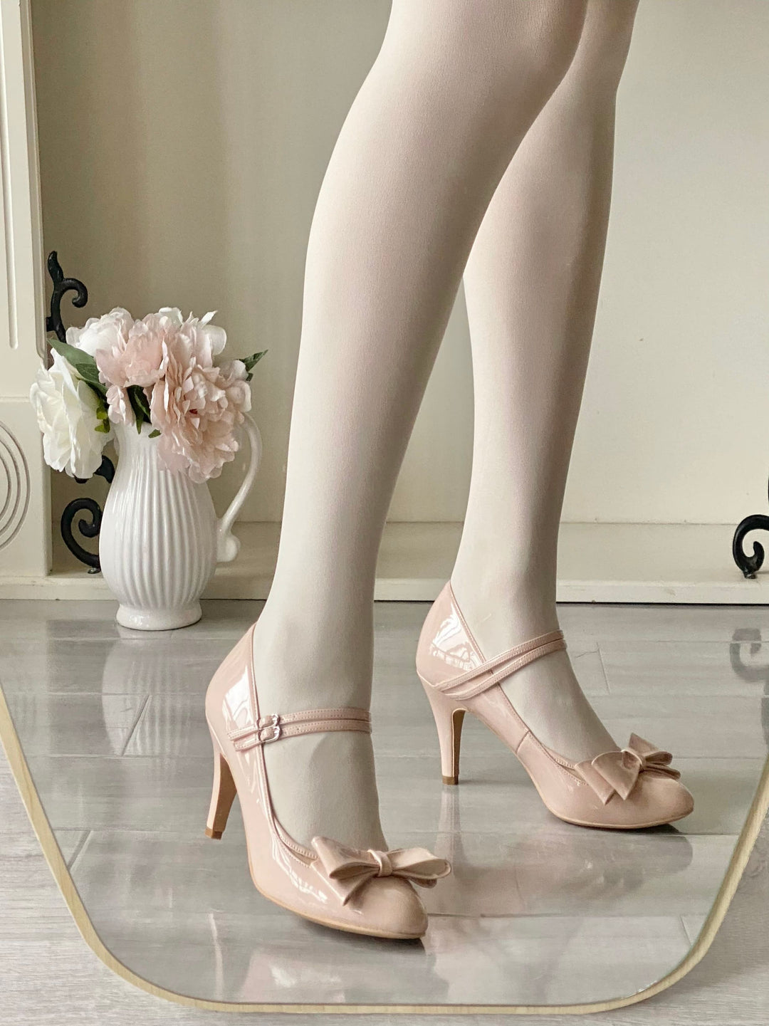 Pure Tea For Dream~Coco Sweet~Elegant Lolita Shoes Pointed Toe Heels with Bow