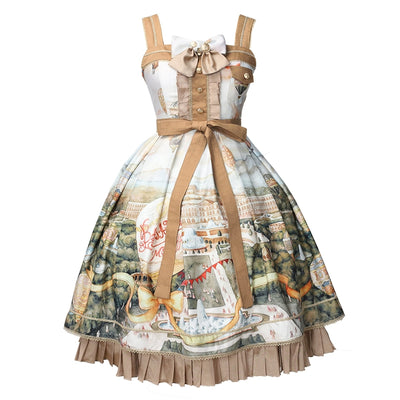 Balladeer~Fire Balloon~Classic Lolita Jumper Dress High-waist Dress Short Length S Short JSK Dress 