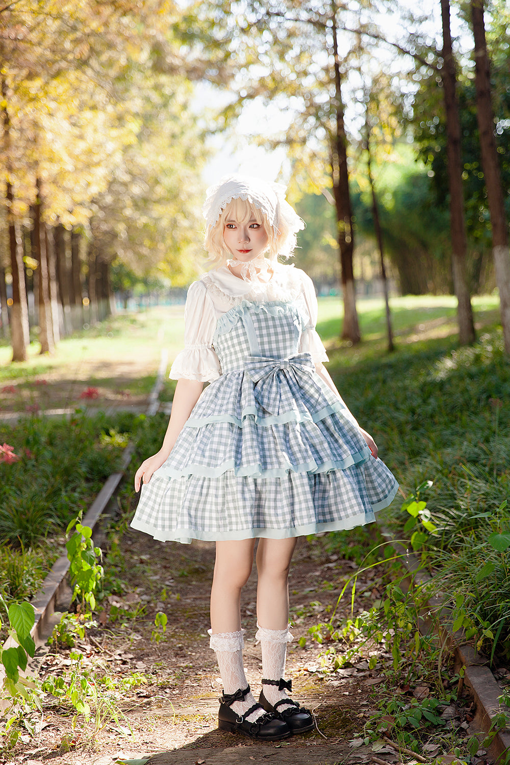 Infanta~Cloth Cat~Kawaii Lolita JSK Multi-Color Tiered Ruffles Dress 42774:753069